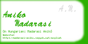 aniko madarasi business card